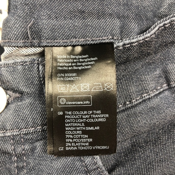 H&M LOGG Dark Blue Skinny Jeans -Size 6 - Picture 6 of 8